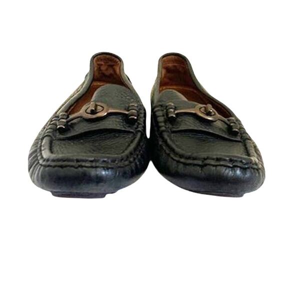 Coach-Crosby-Turnlock-Driver-Slip On Loafers-Black-Leather-Womens-Size 5.5 - Picture 7 of 10